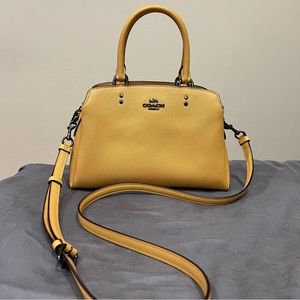 Coach Mini Lillie Leather Carryall Bag.